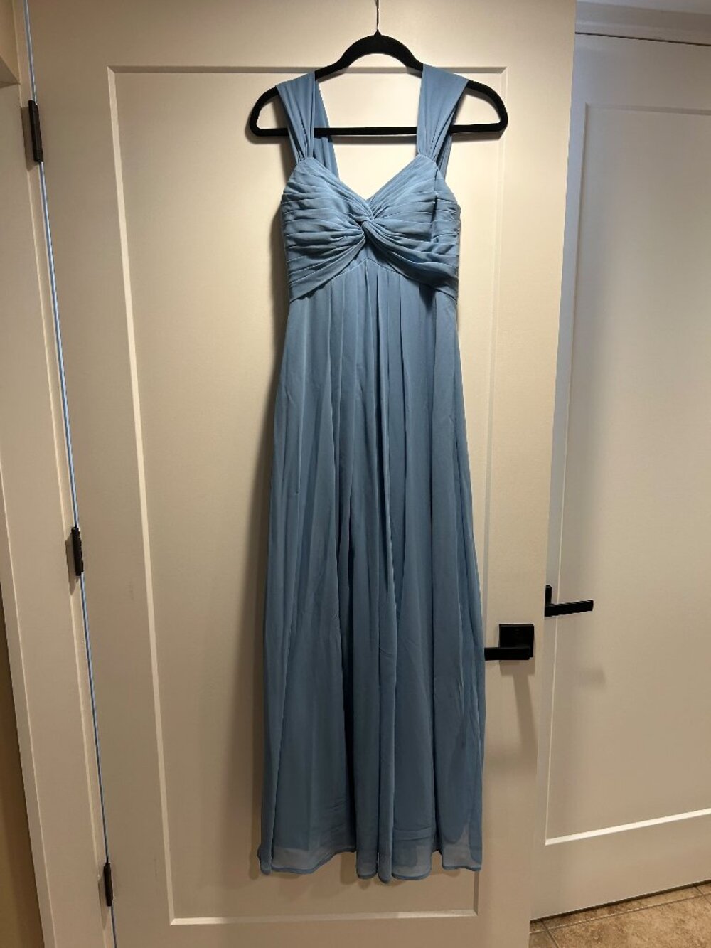 Azazie Steel Blue Bridesmaid Dress
